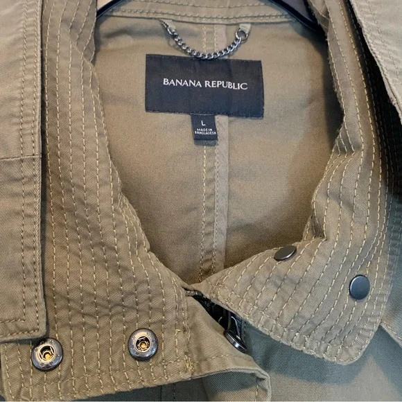 Banana Republic Oversized Military Parka Barn Jacket Large - Picture 10 of 12